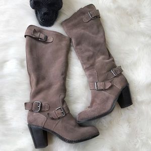 Dolce vita tan suede heeled boots 4FOR20